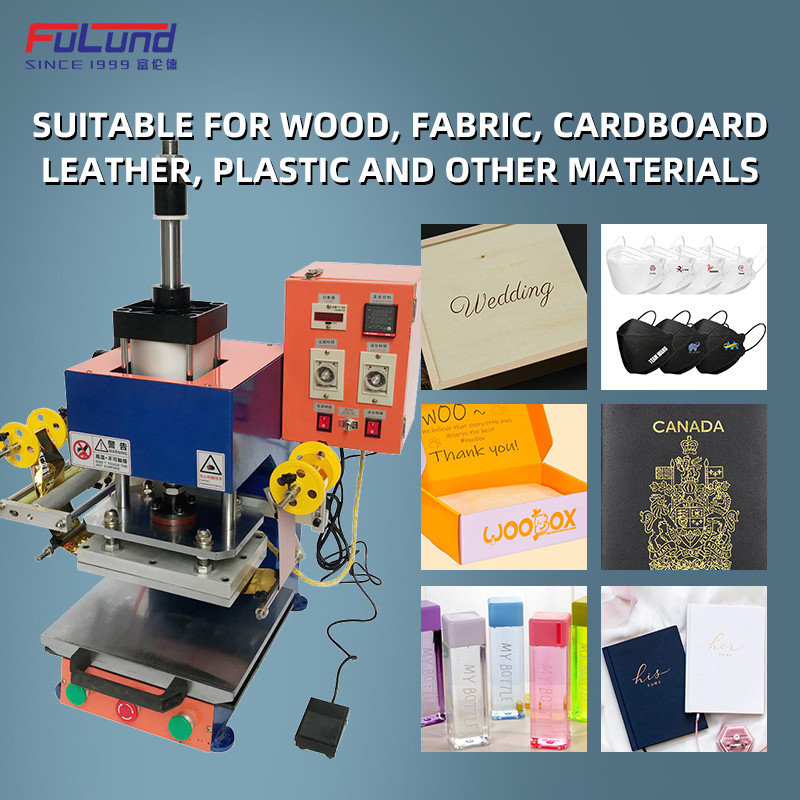 Fulund Hot Foil Stamping Machine , Pneumatic Leather Embossing Press Machine Digital